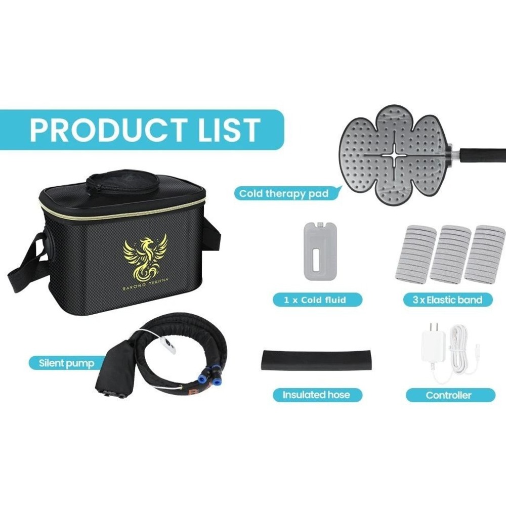 Portable Cold Therapy Machine with Ice Pack and Insulated Wrap Post Knee Surgery